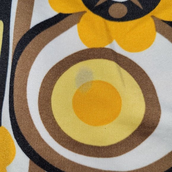 Hypnotik Dress Womens M Short Sleeve Scoop Neck Stretch Retro Print 70s 80s 90s - Picture 10 of 11